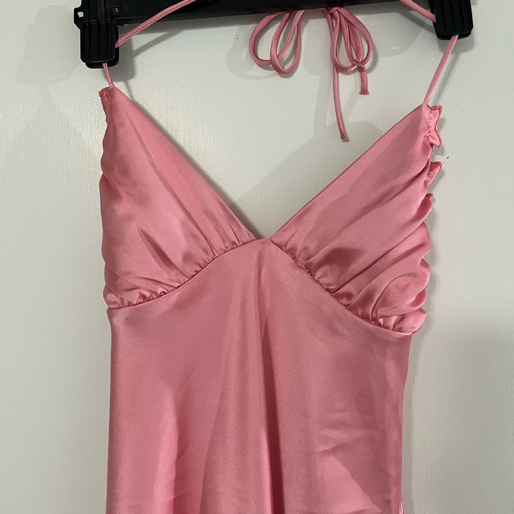 Zara Pink Satin Chemise - Picture 9 of 12